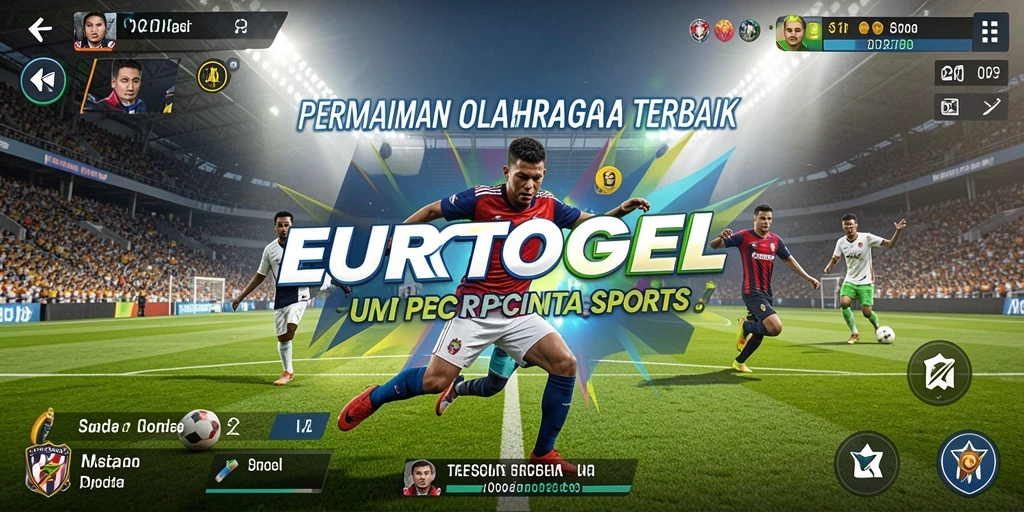 Tampilan utama EUROTOGEL menampilkan gameplay seru dengan berbagai pilihan olahraga.
