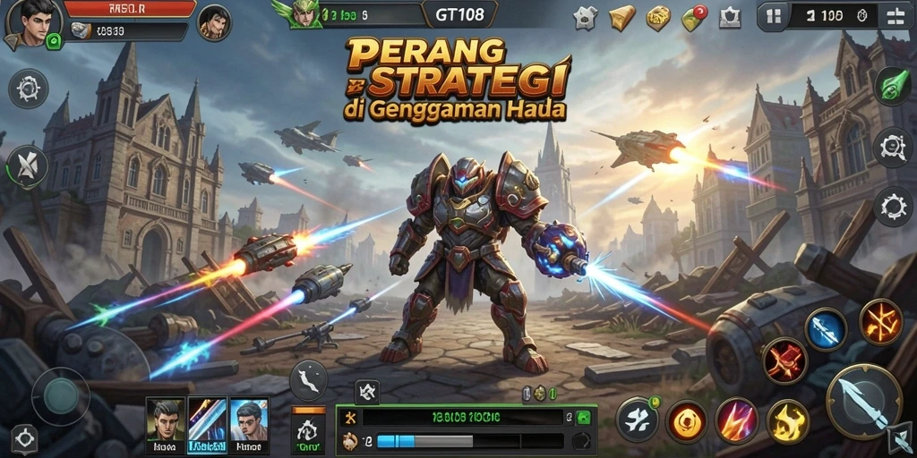 Tampilan menarik dari gameplay GT108 yang penuh strategi.