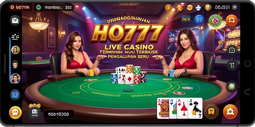 Gameplay Live Casino yang seru dengan dealer profesional.