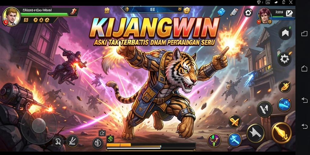 Tampilan seru dari gameplay KIJANGWIN di pertarungan Action.