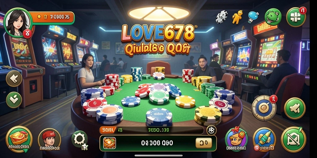Tampilan menarik dari gameplay QiuQiu di LOVE678.