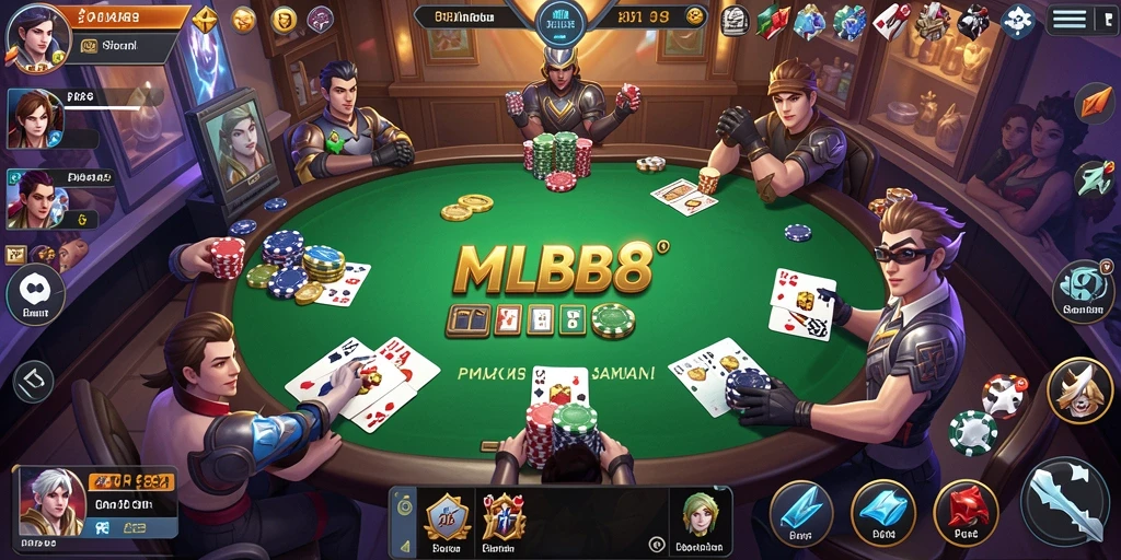 Gameplay MLBB8 yang menarik dengan momen mendebarkan Poker.