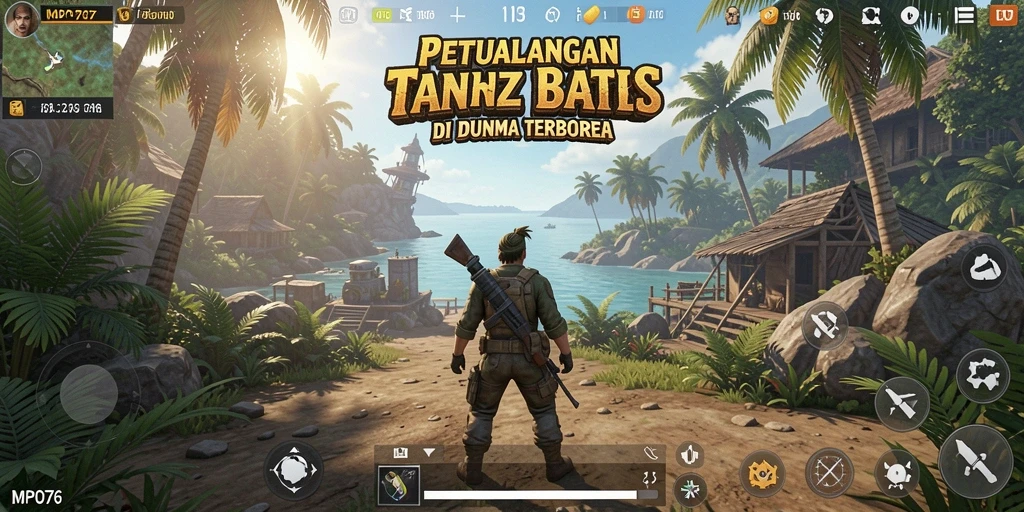 Tampilan menarik gameplay MPO76 di dunia terbuka.
