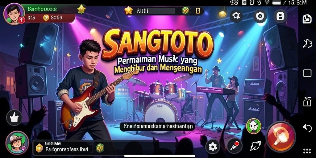 Screenshot gameplay SANGTOTO dengan aksi menyenangkan dan pemain berinteraksi.