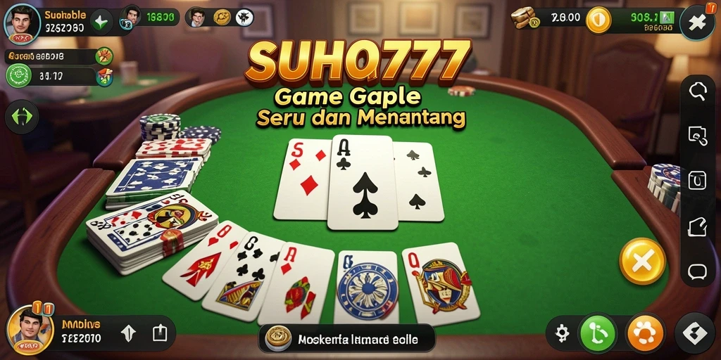 Tampilan gameplay seru dan interaktif dalam permainan Gaple.