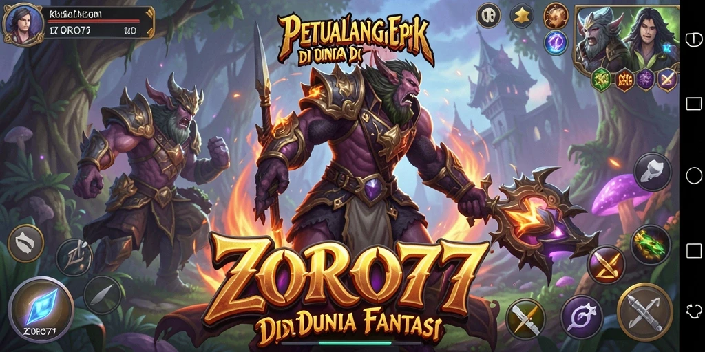 Screenshot menampilkan gameplay mendebarkan di dunia petualangan ZORO77.